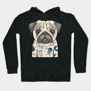 Tattooed Pug Hoodie